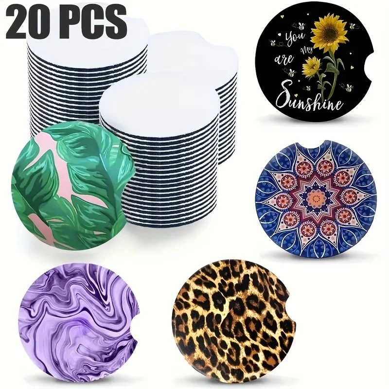 Coaster Sublimation Blank - サブスリムなブランクカーコースターラー、円形開口部、熱昇華、DIY工芸品、2.75 