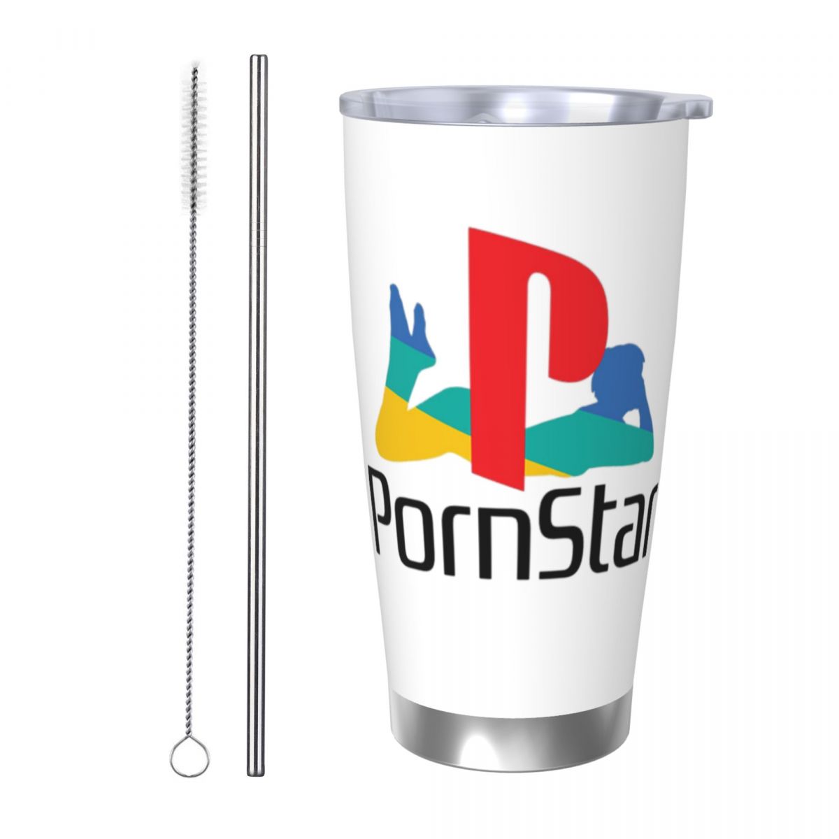 Tumbler 20Oz White - PSプロンスター ホワイト ステンレススチール タンブラー 真空断熱マグ 保温保冷ボトル