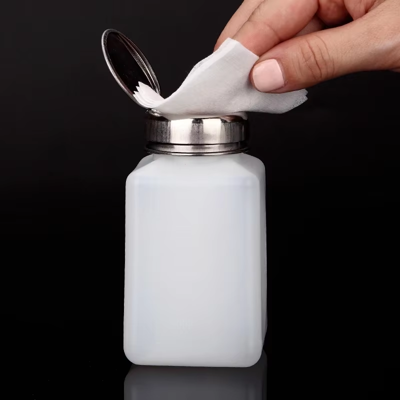 Water Bottle Blank - 200 ミリリットルポータブルプレス空詰め替え可能なアルコールポンプボトル UV ジェルネイルポリッシュクリーナーアセトン水リムーバーディスペンサー用