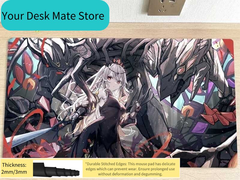 Door Mat Blank - 遊戯王ガールズ テーブルプレイマット レッド カルテシア、正義のTCG CCGマット トレーディングカードゲームマット