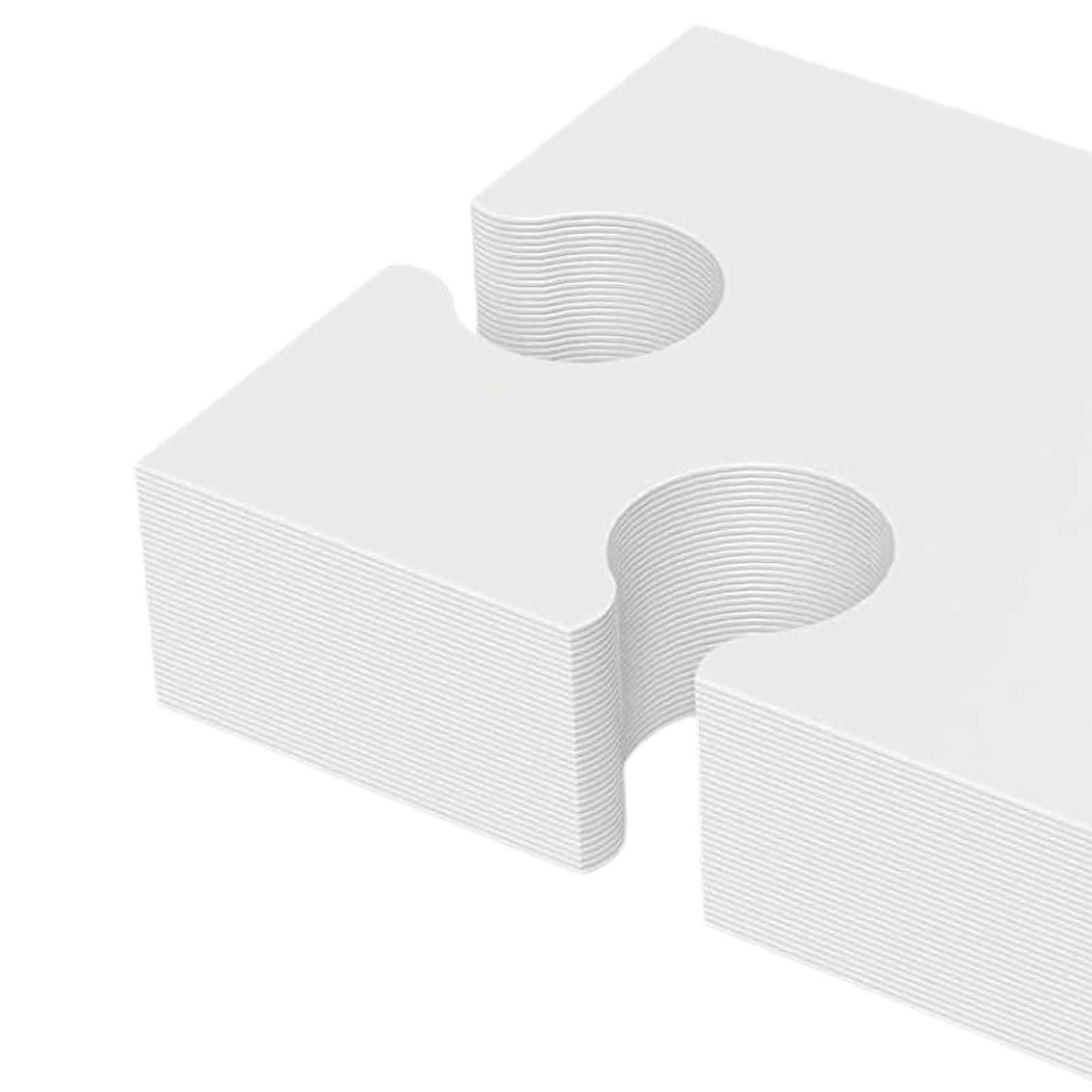 Puzzle Blank White - 30ピースの空白パズルピース、パーティーギフト、描いて書くための装飾、チームビルディング、全年齢対象、DIY、ダイカット、白紙