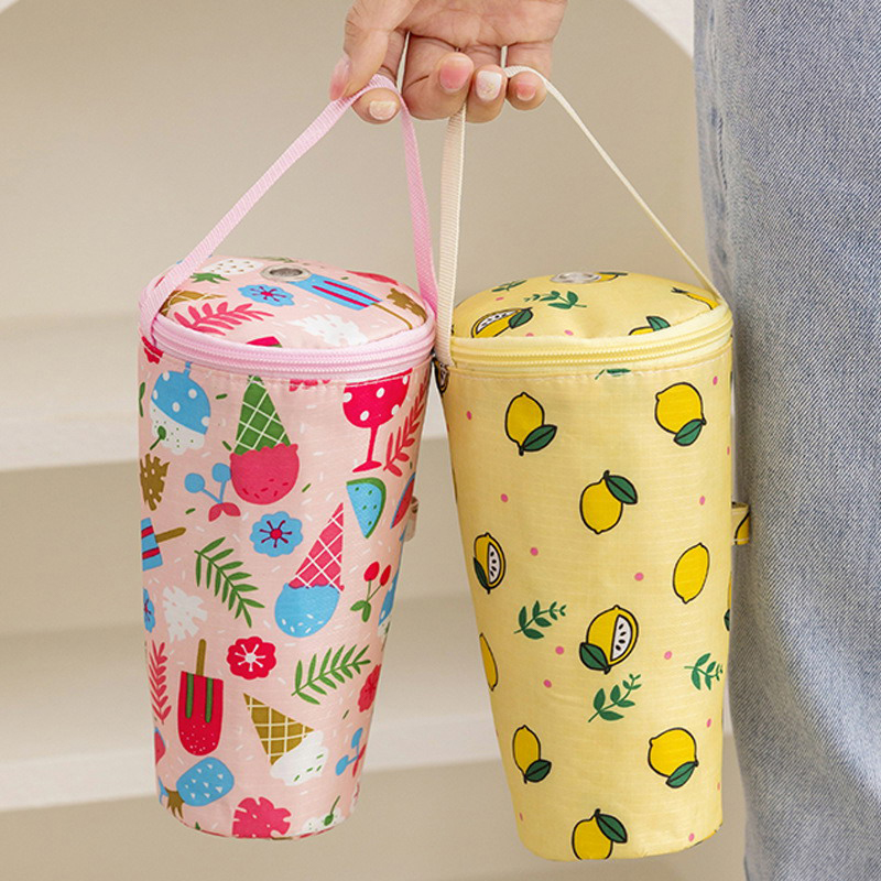 Tote Bag Sublimation - * 新しいポータブルミルクティートートバッグ保温バッグ環境に優しいハンドバッグ持ち運び用断熱カップカバータンブラーカップアクセサリー
