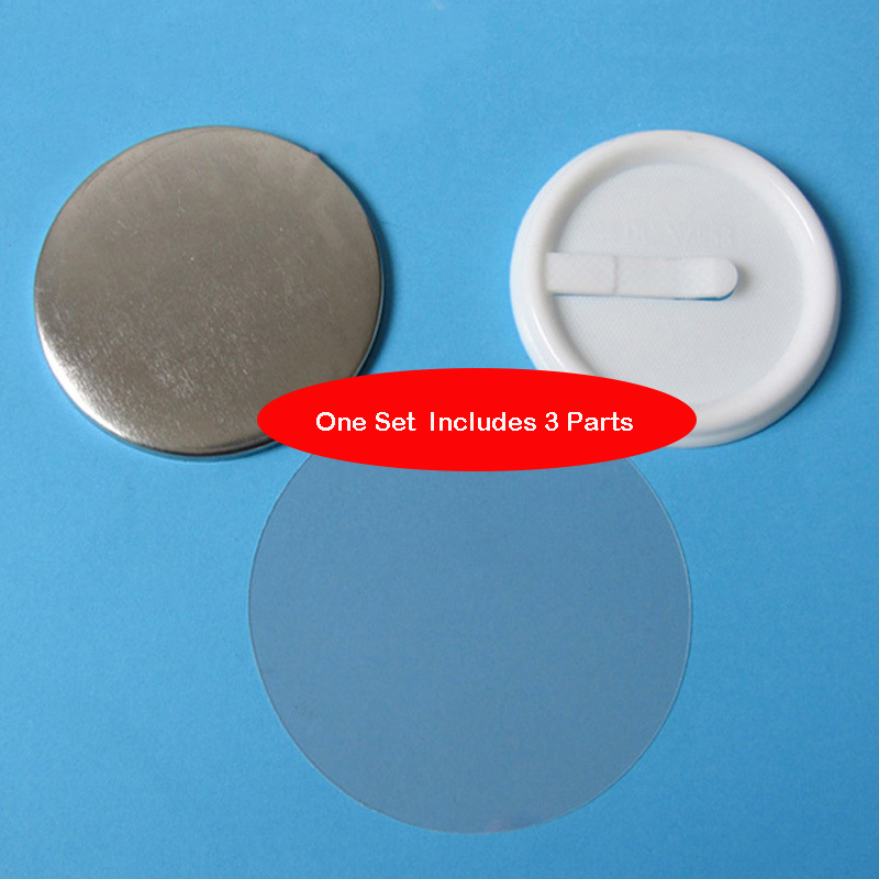 Button Badge Blank - 100個 58mm 2.25インチ インサートボタンバッジ素材、DIYインサートバッジパーツ 58mm