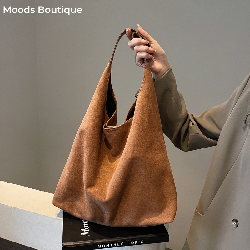 Tote Bag Sublimation - 高級 バッグ ショルダーバッグ レディース ショッピングバッグ Moods-女性用スエードショルダーバッグセット,大容量トートバッグ,カジュアル,ピュアカラー,冬,新品,2