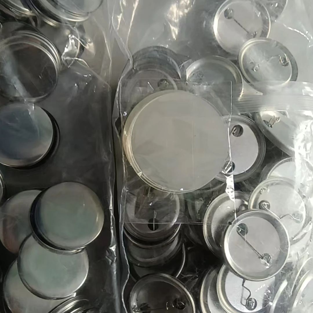Button Badge Blank - 500個入り 25mm/32mm/37mm/44mm/58mm メタルバック マット仕上げ ブリキ製ボタンバッジ 無地素材