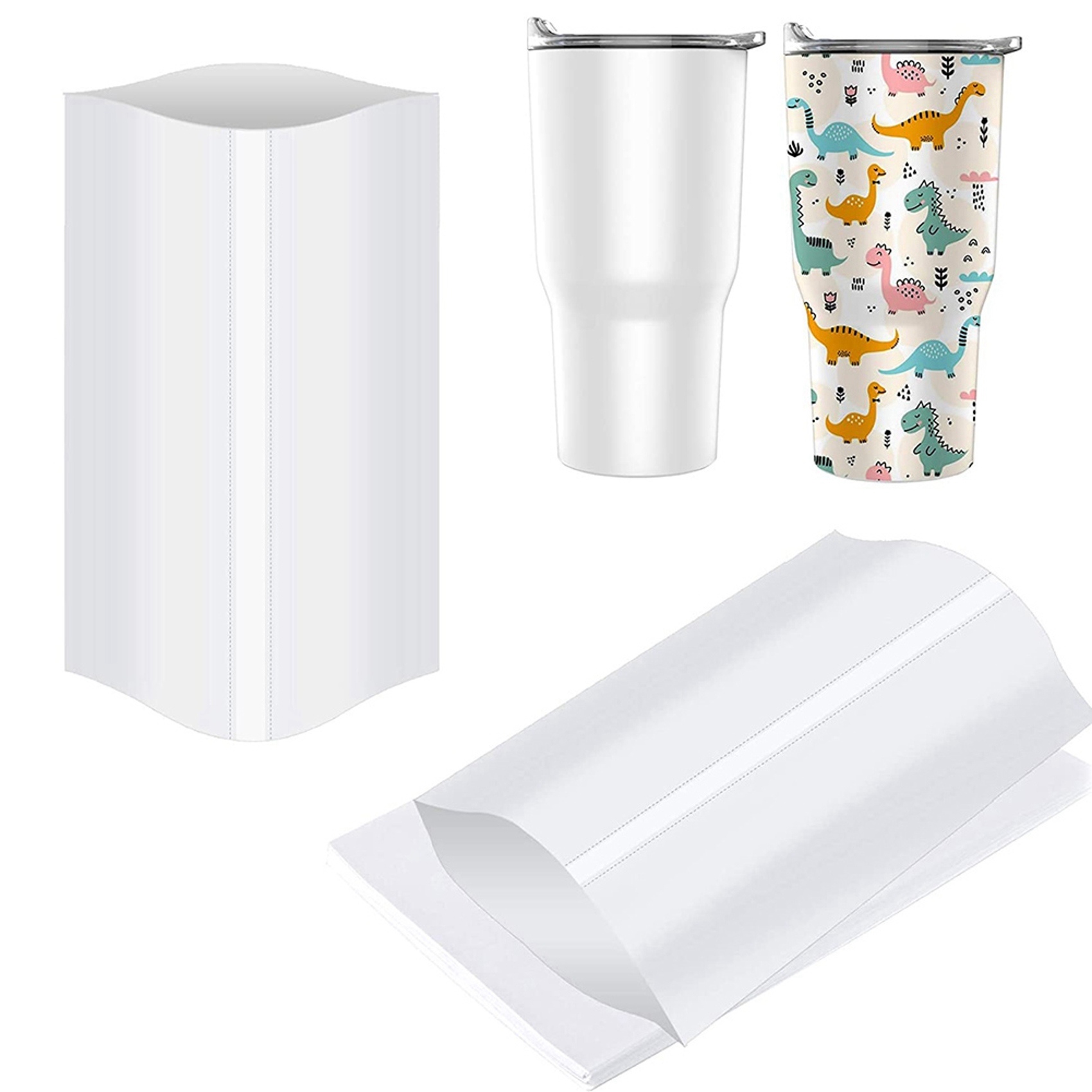 AB06 8X12 インチ昇華型シュリンク ラップ スリーブ - Sublimation Mug White のレビューと価格