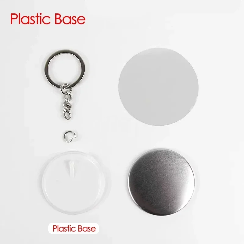 100 個 44 ミリメートル 58 ミリメートルキーホルダ - Button Badge Blank のレビューと価格