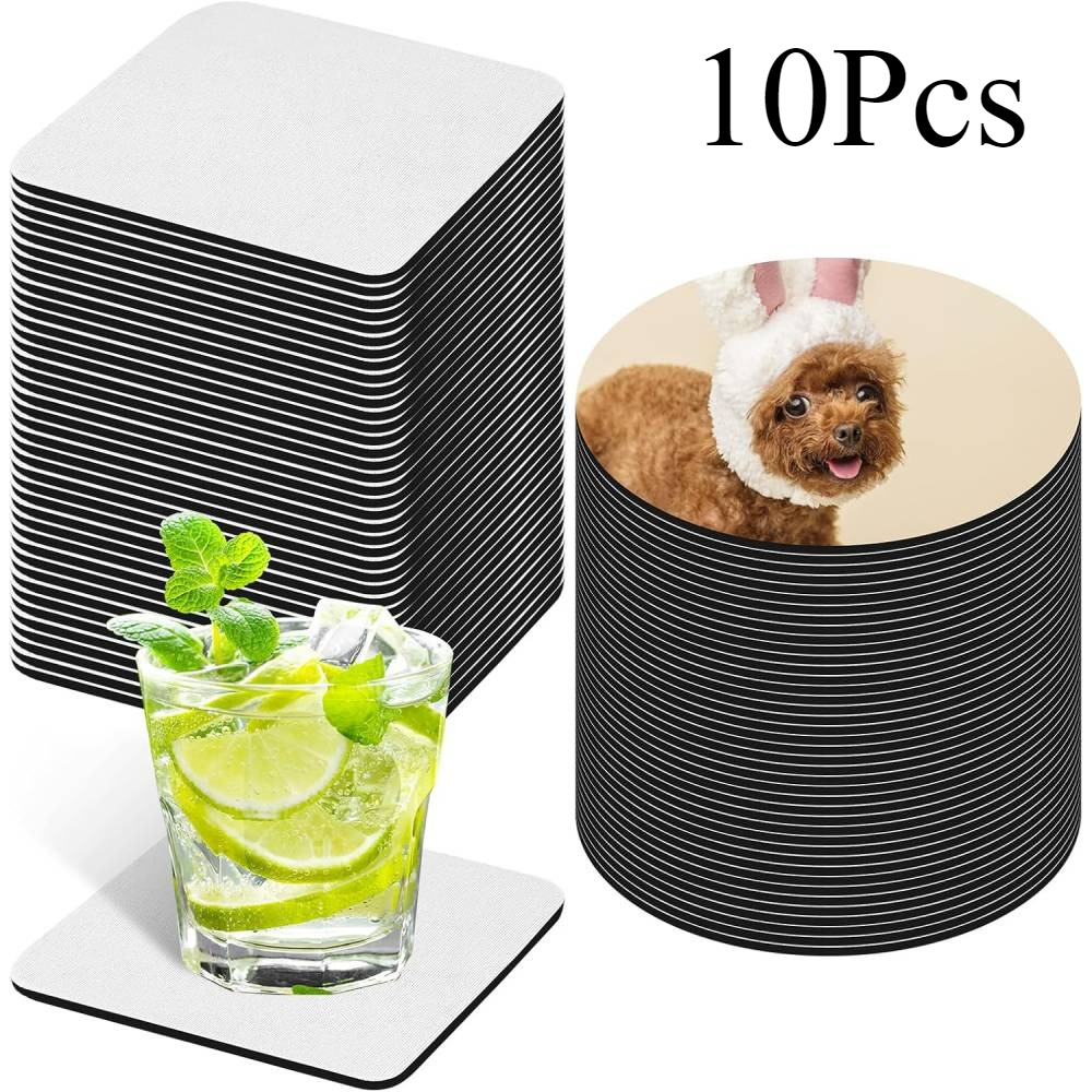 10個の昇華コースターブランクバルクセット – 熱プレス転写 - Coaster Sublimation Blank のレビューと価格