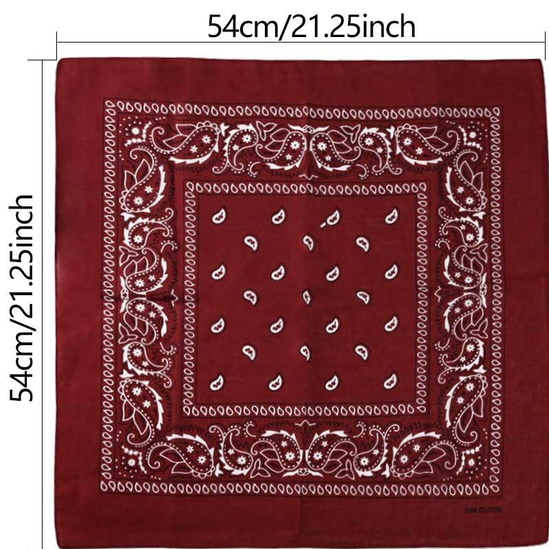 ヒップホップカウボーイペイズリースカーフ大バンダナヘッドスク - Bandana Blank White のレビューと価格