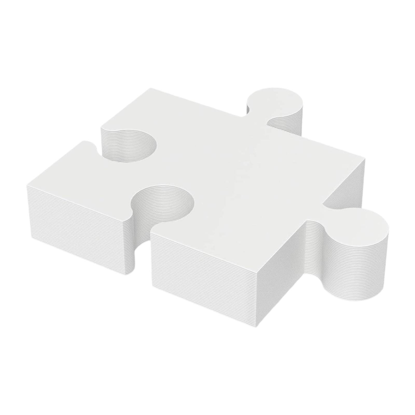 30ピースの空白パズルピース、パーティーギフト、描いて書くた - Puzzle Blank White のレビューと価格