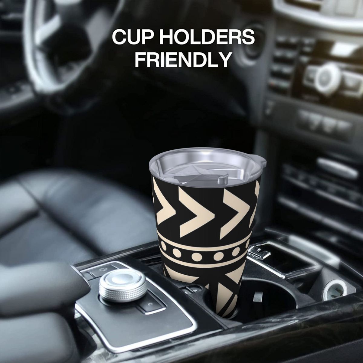 アフリカのマッドクロス柄、黒と白のトレンド、ステンレス製タン - Tumbler 20Oz White のレビューと価格