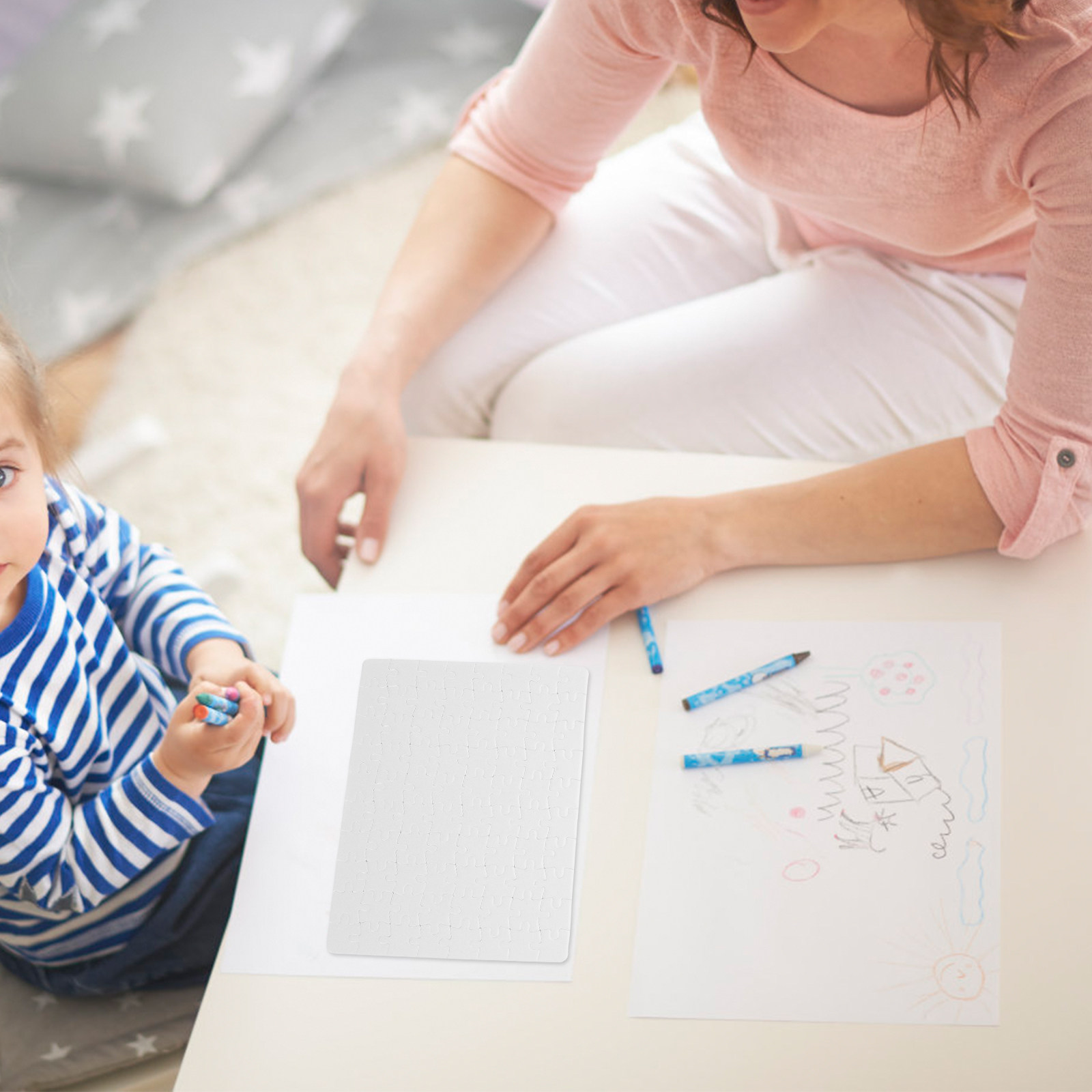 4枚の白いジグソーパズルブランク、ブランクパズルボード、DI - Puzzle Blank White のレビューと価格
