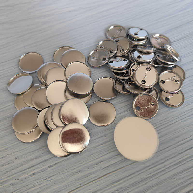 100セット 無地バッジピンボタン製作パーツ 25mm 32 - Button Badge Blank のレビューと価格