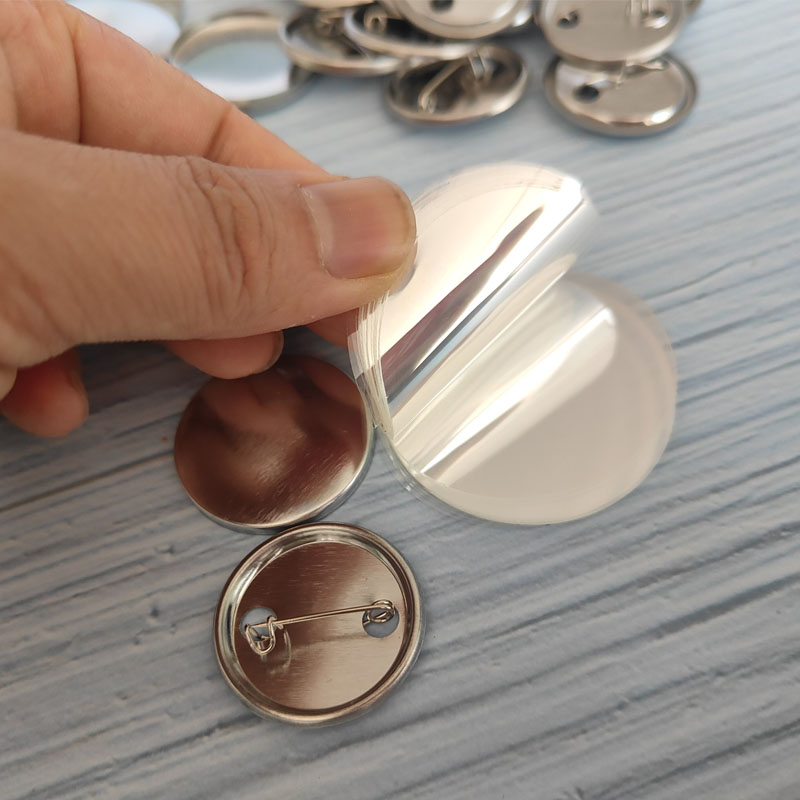 100セット 無地バッジピンボタン製作パーツ 25mm 32 - Button Badge Blank のレビューと価格