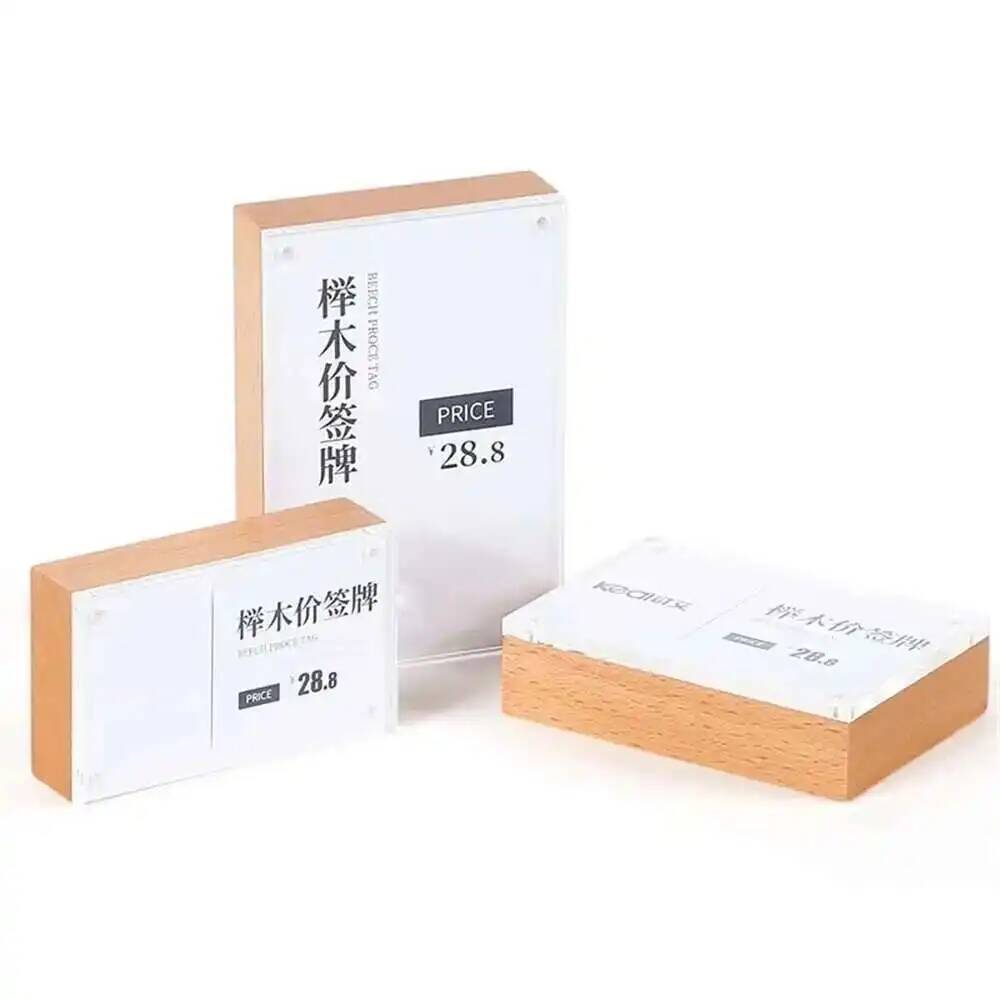 デスクプライスカードディスプレイ磁気無垢材ブロックフレーム商 - Photo Acrylic Block のレビューと価格