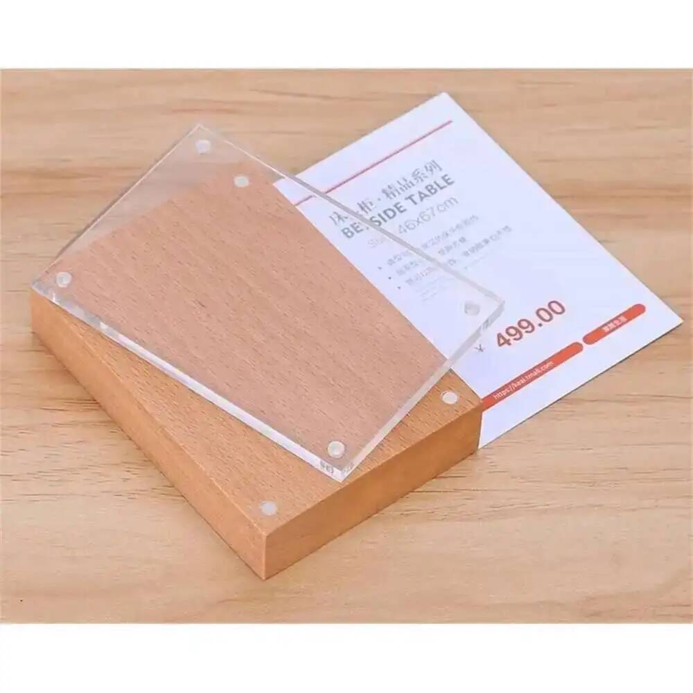 デスクプライスカードディスプレイ磁気無垢材ブロックフレーム商 - Photo Acrylic Block のレビューと価格