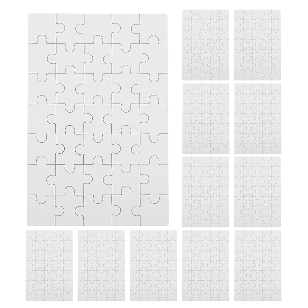 12個入り白無地昇華パズルピース、DIY用ジグソーパズルクラ - Puzzle Blank White のレビューと価格