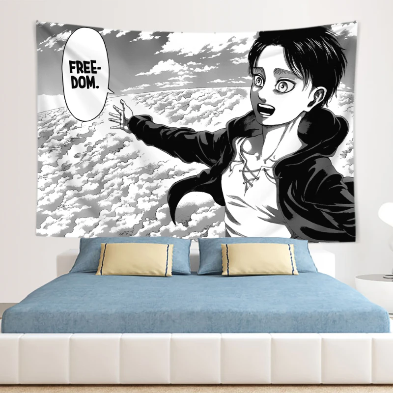 エレン・イェーガー自由マンガポスター壁アートかわいいアニメ進 - Canvas Wrap Ready のレビューと価格
