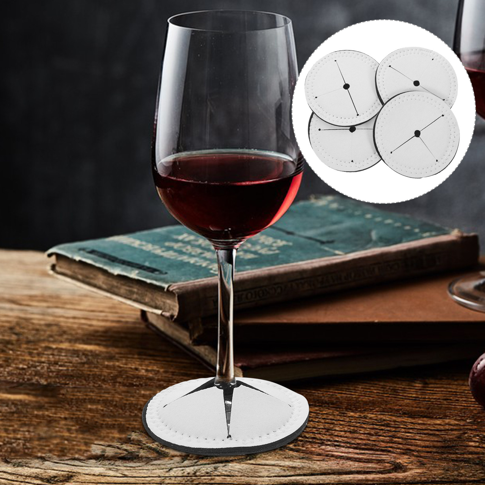 4 個の昇華カップコースター熱伝達 DIY ブランクカップマ - Coaster Sublimation Blank のレビューと価格