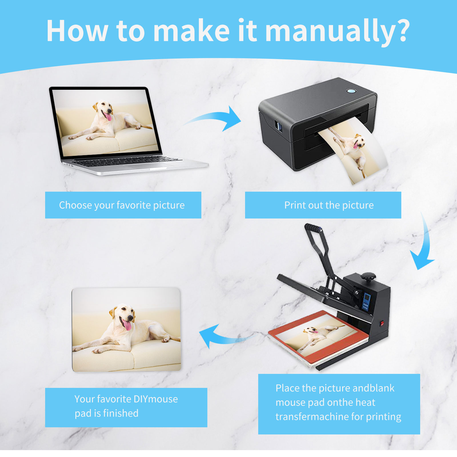 8 個昇華マウスパッドブランクマウスパッド昇華転写熱プレス印 - Mouse Pad Blank Sublimation のレビューと価格