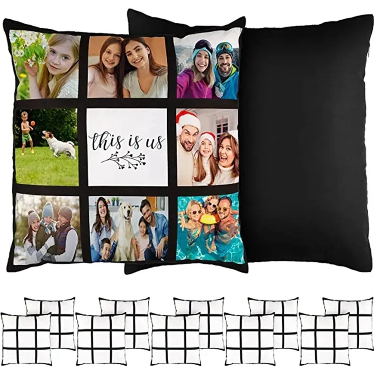 A75K 6個入り昇華ブランクパネル枕カバーDIYポリエステ - Pillow Cover Sublimation のレビューと価格