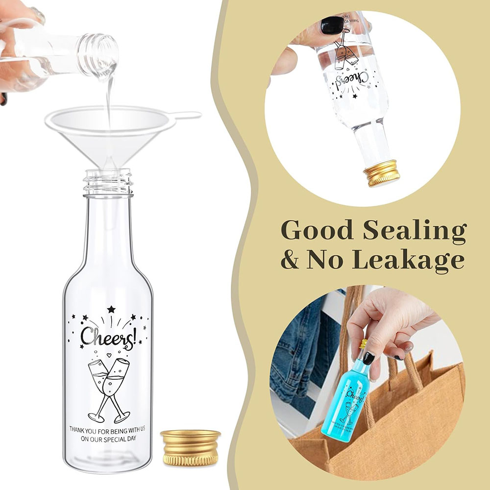 50パックミニリカーボトル、1.7オンス/50mlミニワイン - Water Bottle Blank のレビューと価格