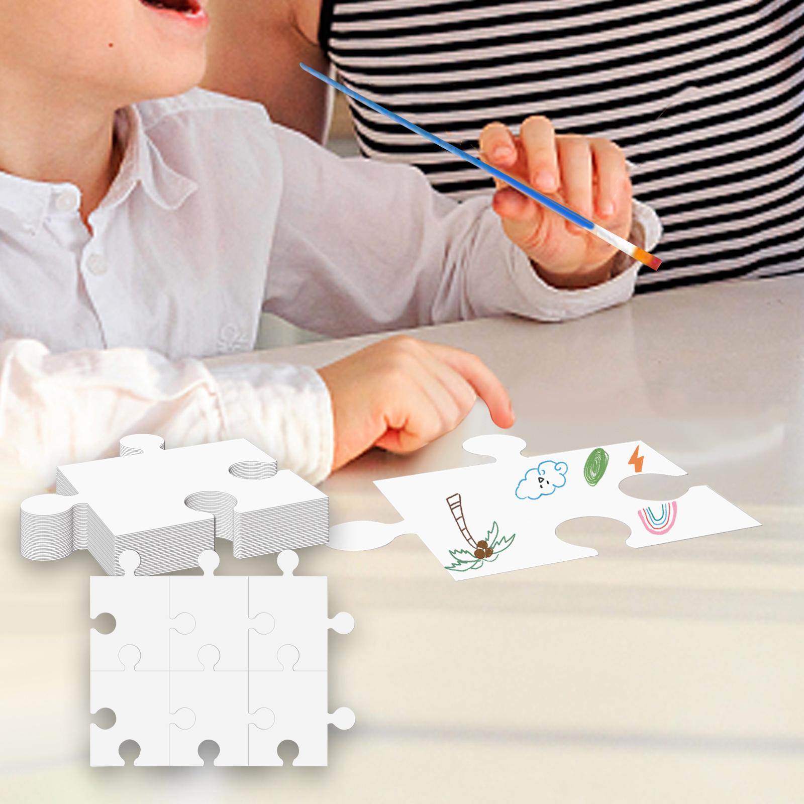 白い厚紙の空白のジグソーパズルアクセサリー 教育的で多目的な - Puzzle Blank White のレビューと価格
