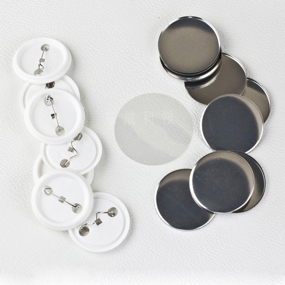 100ピース/セットプラスチックブランクバッジピンボタン部品 - Button Badge Blank のレビューと価格