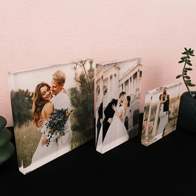 カスタムアクリル製記念写真ブロック - パーソナライズされた - Photo Acrylic Block のレビューと価格