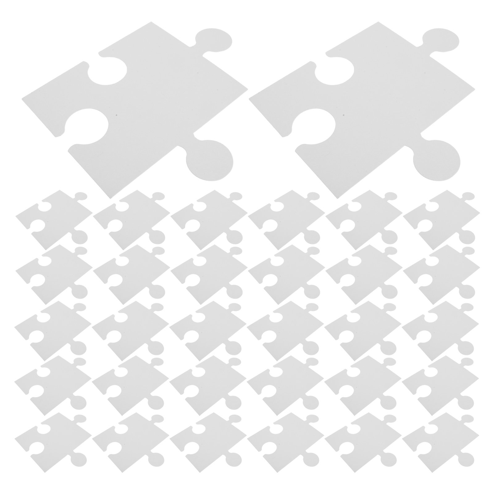 60個入り 大型 無地 白色 パズルピース 紙製ジグソー 子 - Puzzle Blank White のレビューと価格